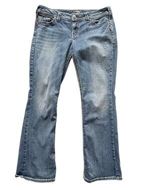 Silver Jeans Co Suki Slim Bootcut Jeans Womens W34 L31 Blue Medium Wash